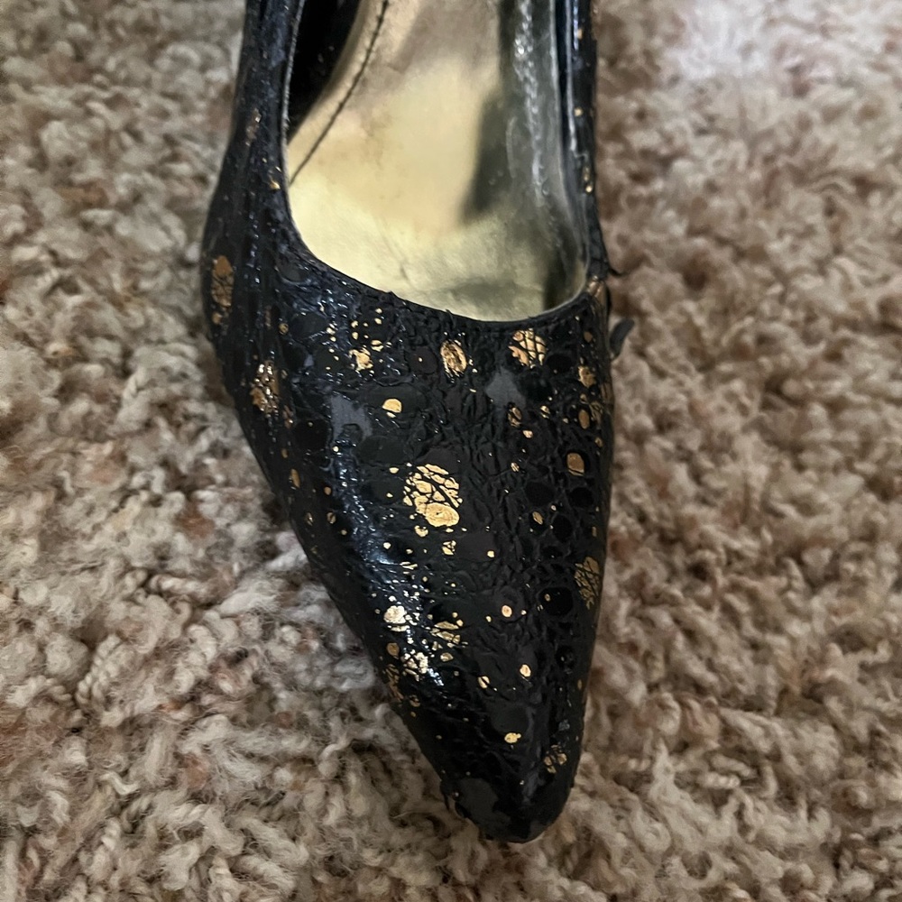 Dollhouse Y2K gold and black speckled heels - Picture 2 of 8